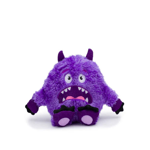 Fabdog Fluffy Medium Purple Monster Dog Toy (14