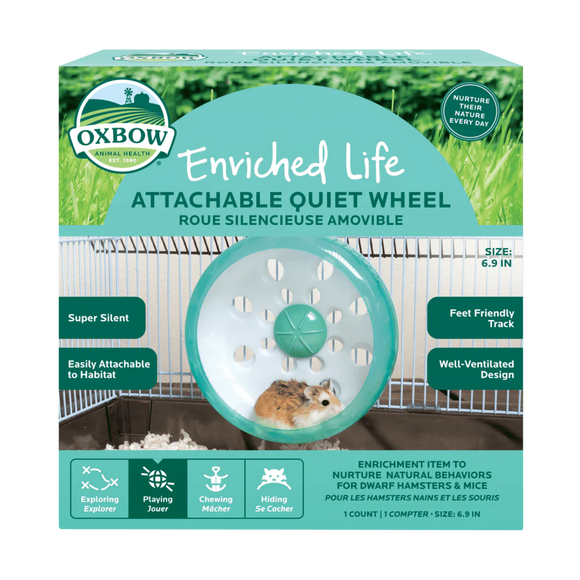 Oxbow Enriched Life – Attachable Quiet Wheel (Teal / White)