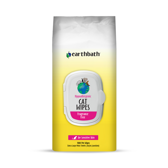 Earthbath Hypoallergenic Fragrance Free Grooming Cat Wipes