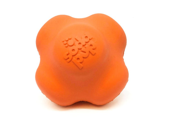 SodaPup Crazy Bounce Ultra Durable Rubber Chew & Retrieving Dog Toy (Orange Squeeze - Large)