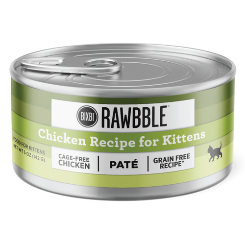 Rawbble® Wet Food for Cats – Chicken Paté for Kittens Recipe (2.75 oz)