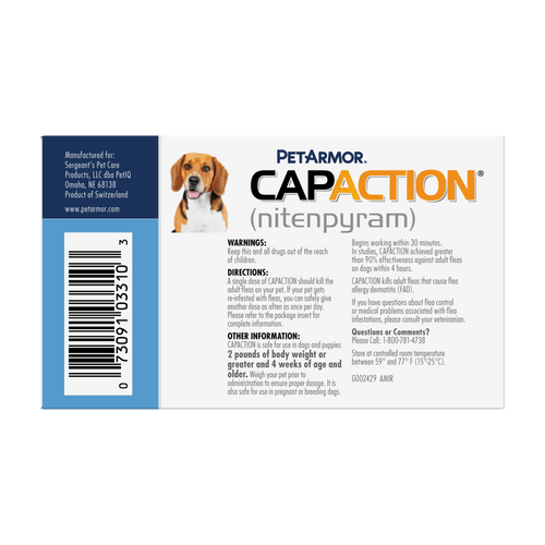 Petarmor Capaction Fast-Acting Oral Flea Treatment for Small Dogs