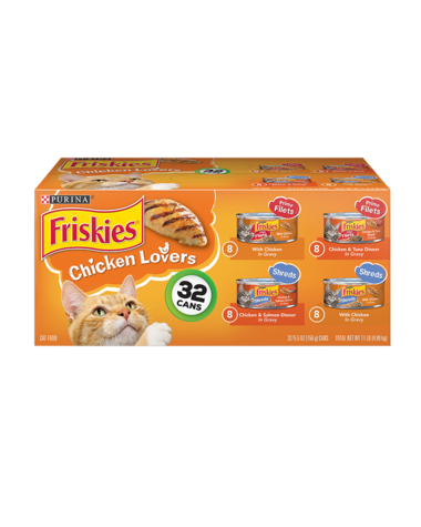 Friskies Chicken Lovers Wet Cat Food Variety Pack