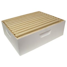 Beekeeping Honey Box, Assembled, White, Medium