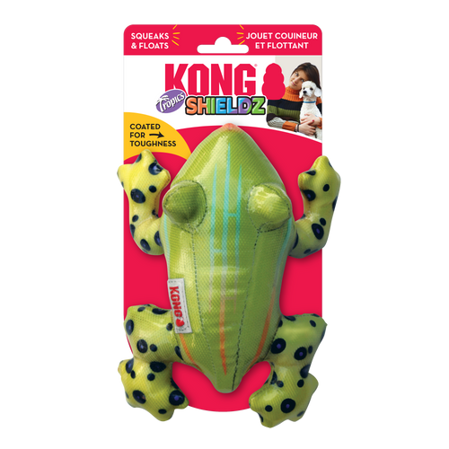 KONG Shieldz Tropics Frog Dog Toy (Medium)