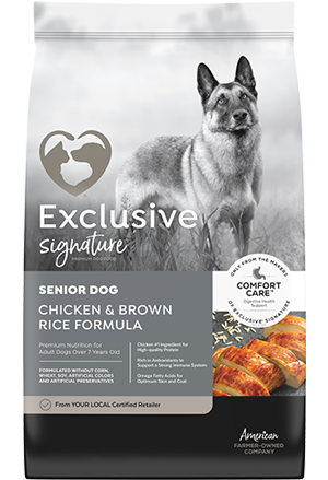 Exclusive® Signature Senior Dog Chicken & Brown Rice Formula