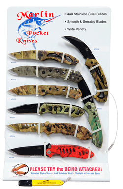 Regal 7-5/8” Camouflaged Knife - Serrated, Curved