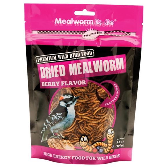 UNIPET MEALWORM TO GO DRIED MEALWORM PREMIUM WILD BIRD FOOD BERRY FLAVOR