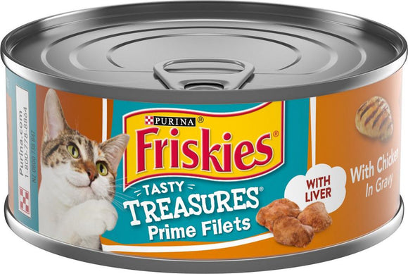 Friskies Tasty Treasures Prime Filets Chicken & Liver Canned Cat Food