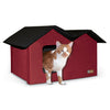 K&H Pet Products Thermo Outdoor Kitty House Extra-Wide (Heated & Unheated) (Red, Heated)