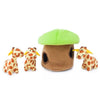 ZippyPaws Zippy Burrow Giraffe Lodge Puzzle Dog Toy