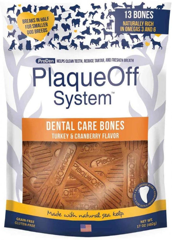 Proden PlaqueOff Dental Turkey & Cranberry Dog Bones