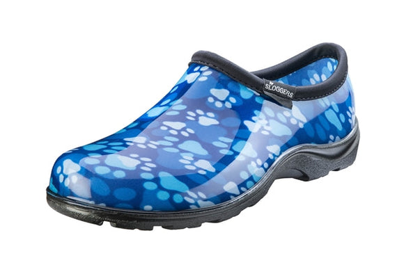 Sloggers Women's Rain & Garden Shoes Paw Print Blue