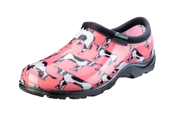 Sloggers Women’s Waterproof Comfort Shoes Pink Cowbella Design