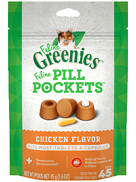 FELINE GREENIES™ PILL POCKETS™ Treats FELINE GREENIES™ PILL POCKETS™ Treats Chicken Flavor