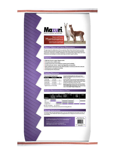 Mazuri® Alpaca & Llama Maintenance Diet