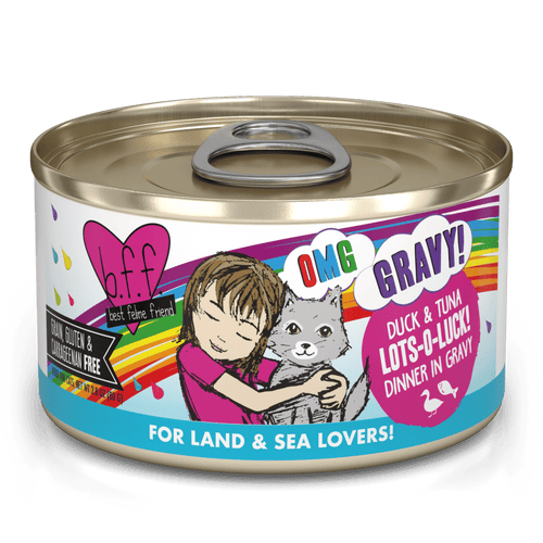 Weruva BFF Oh My Gravy Duck & Tuna Lots-O-Luck! Dinner in Gravy Canned Cat Food (2.8 Oz)