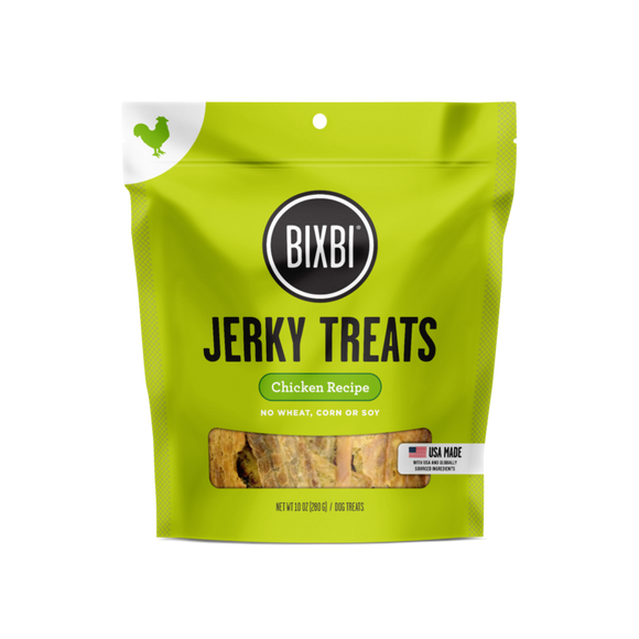 BIXBI® Original Jerky Treats for Dogs – Chicken Recipe (10 oz)