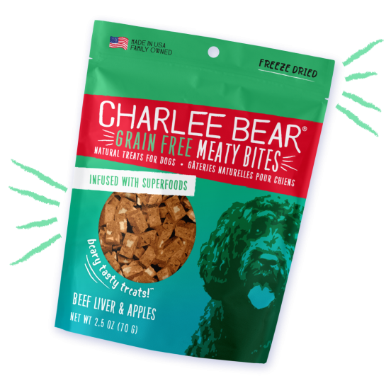 Charlee Bear Grain Free Meaty Bites Beef Liver & Apples