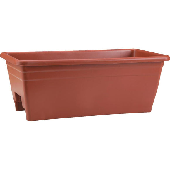 Myers 8 In. H. x 24 In. L. Poly Terra Cotta Deck Rail Planter