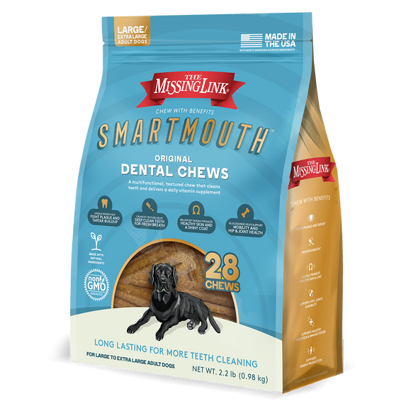 The Missing Link® Smartmouth™ Dental Chews for Large/Extra Large Dogs, 28 Count