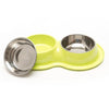Messy Mutts Totally Pooched Double Diner, Medium, 1.5 Cups Per Bowl, 4 Colors Available