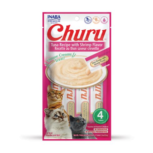 Inaba Churu Tuna Recipe with Shrimp Flavor Cat Treat (2.0oz (0.5oz x 4))