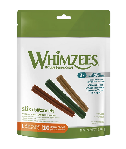 WELLNESS WHIMZEES® STIX ALL NATURAL DAILY DENTAL TREAT FOR DOGS