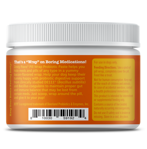 Zesty Paws Pill Wrap Probiotic Paste for Dogs