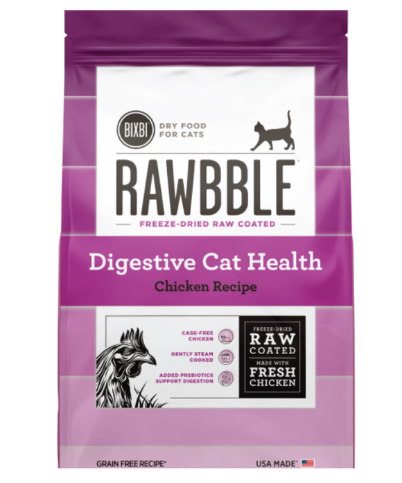 Bixbi Rawbble® Dry Cat Food- Digestive Cat Health Chicken Recipe