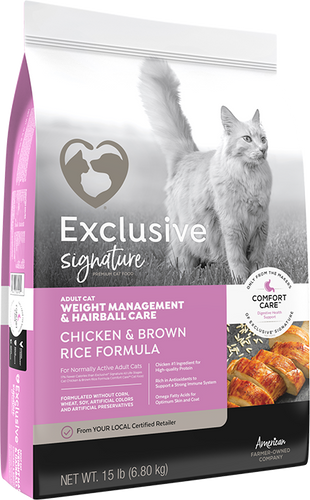 Exclusive Signature Weight Management & Hairball Care Adult Cat Food