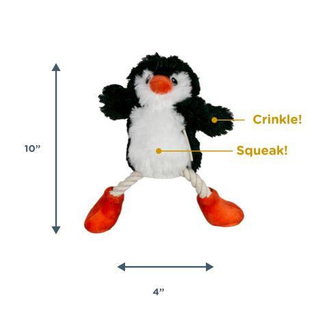 Tall Tails Penguin Pull-Through Rope Tug Dog Toy