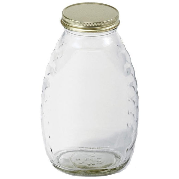 LITTLE GIANT GLASS HONEY JAR WITH LID