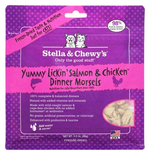 S&C CAT YUMMY SLMN/CKN 3.5OZ