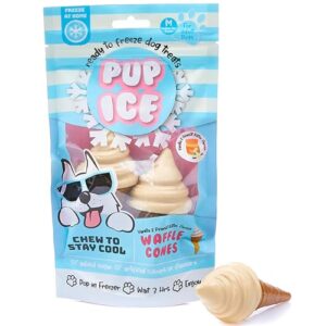 PUP ICE VAN PB WAFFLE CONE 2PK