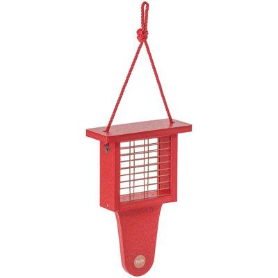 SUET FEEDER RECYCLE RED W/ TAIL