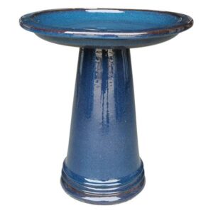 CERAMIC BIRD BATH 20.5" ASST