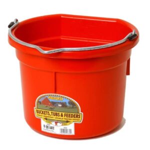 BUCKET FLATBACK 8QT RED LG