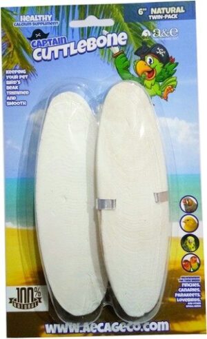 NATURAL CUTTLEBONE 6IN 2PK