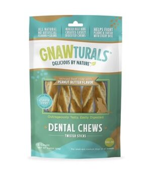 GNAWTURALS STICK MD 5PK PB