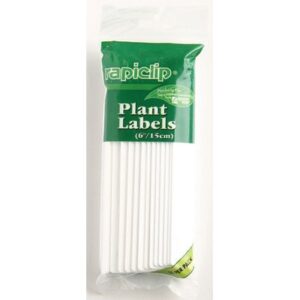 PLANT LABELS 6IN 50PK WHT 12