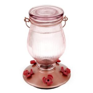 GLASS HUMMIGBIRD FEEDER GOLD