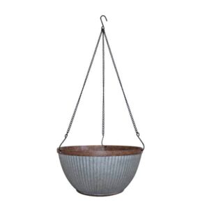 GALVANIZD HANGING BASKET 12"