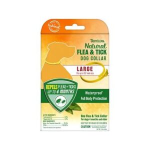 TC NATURAL F&T DOG COLLAR LG