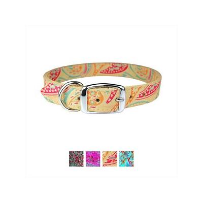 PAISLEY LTHR COLLAR 26" SAND