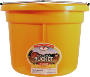 BUCKET FLATBACK 8QT ORANGE LG