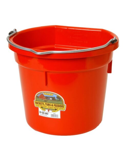 BUCKET FLATBACK 20QT RED LG