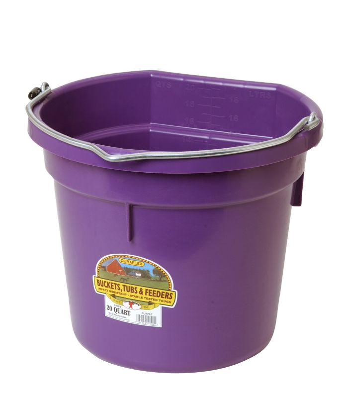 BUCKET FLATBACK 20QT PURPLE LG
