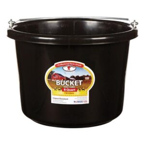 BUCKET ROUND 8QT BLACK LG