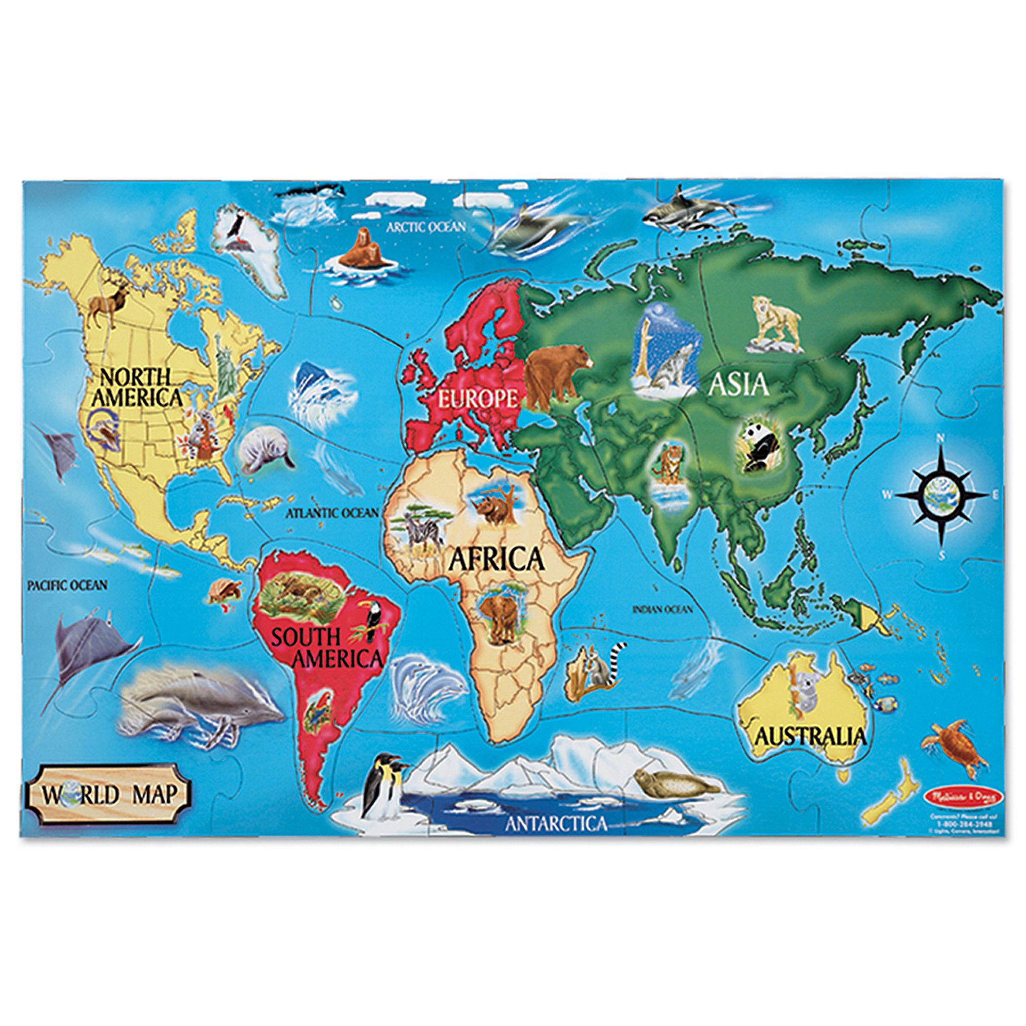 M&D WORLD MAP FLOOR PUZZLE